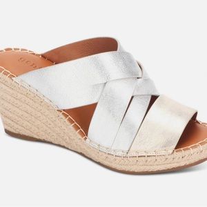 Gentle Souls by Kenneth Cole metallic espadrille wedge women’s size 11 NEW